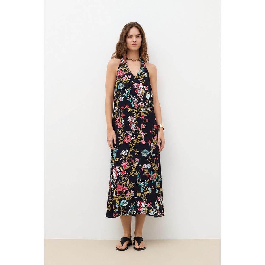 Caroll Abito Floreale con Scollo All'americana  