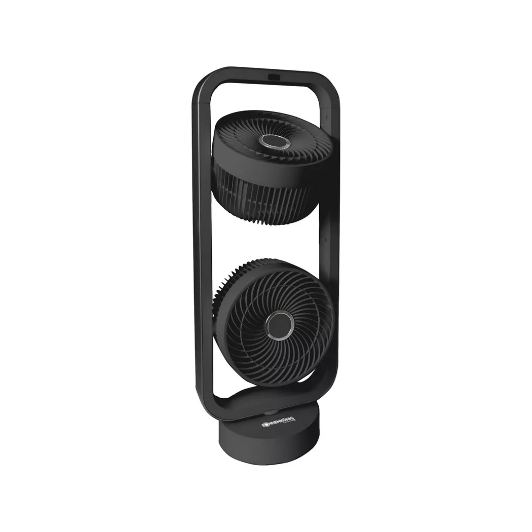 Sonnenkönig Standventilator "Vind 2 schwarz, 7h Timer, 728m3/h, 3 Geschwindigkeitsmodi" 3 Ventilationsstufen, Touch-Funktion, Oszillation