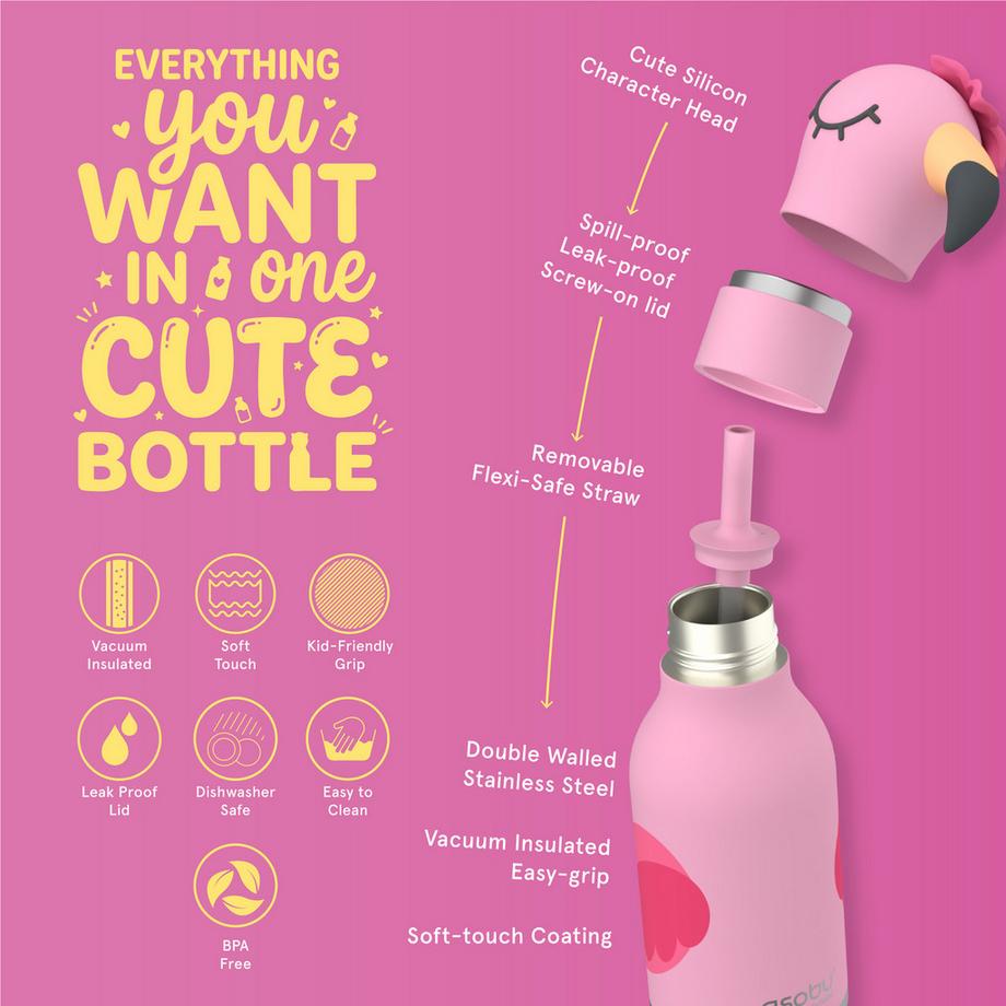 Asobu Isolierflasche Bestie Bottle Flamingo 