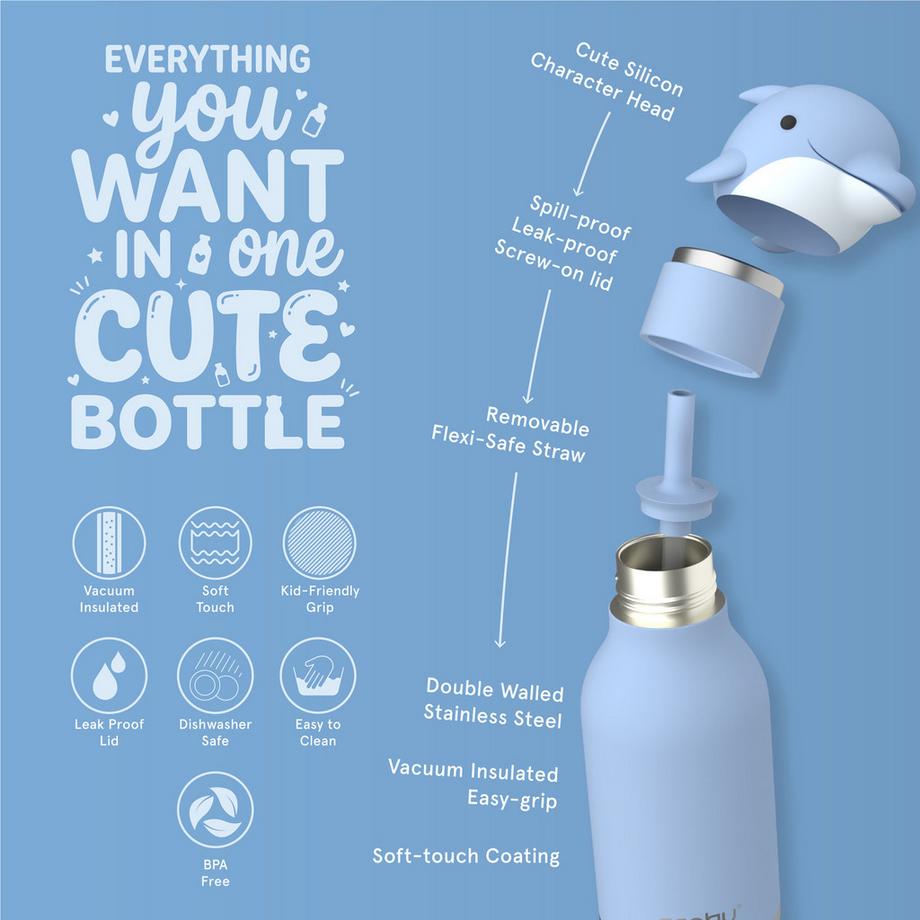 Asobu Isolierflasche Bestie Bottle Dolphin 