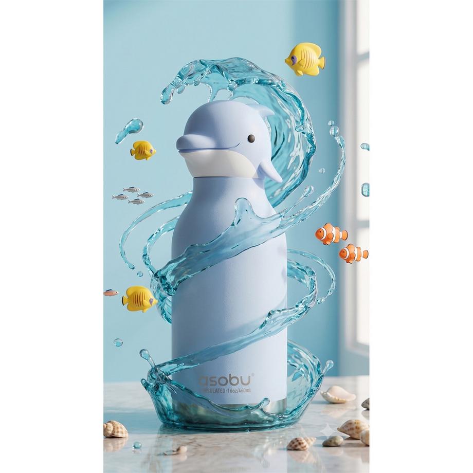 Asobu Isolierflasche Bestie Bottle Dolphin 