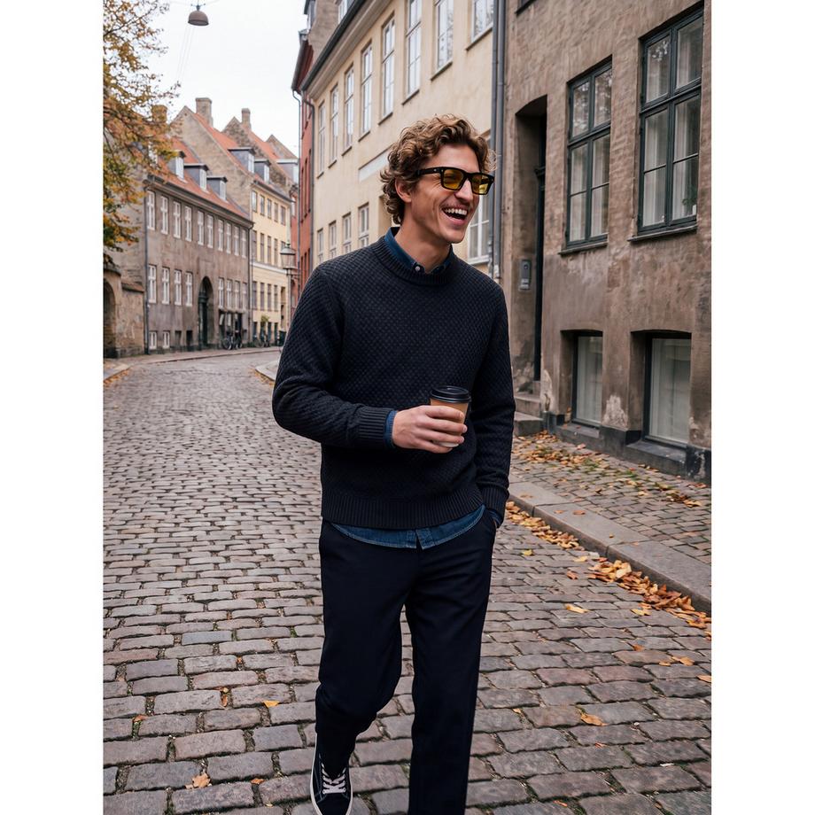 JACK & JONES Pull à tricot texturé  