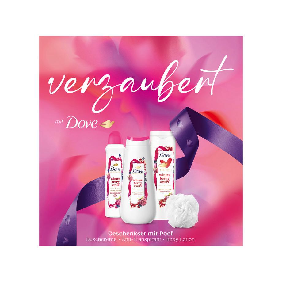 Dove  Coffret Cadeau Winter Berry Swirl avec Fleur de Douche 