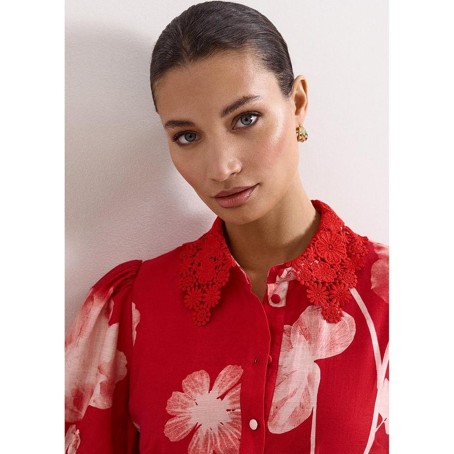 Phase Eight Delphine Abito Camicia Midi Stampa Floreale  