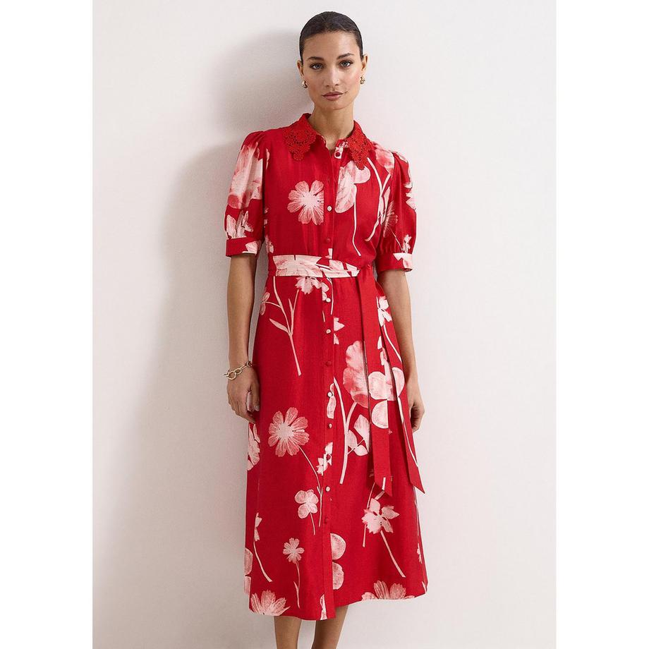 Phase Eight Delphine Abito Camicia Midi Stampa Floreale  