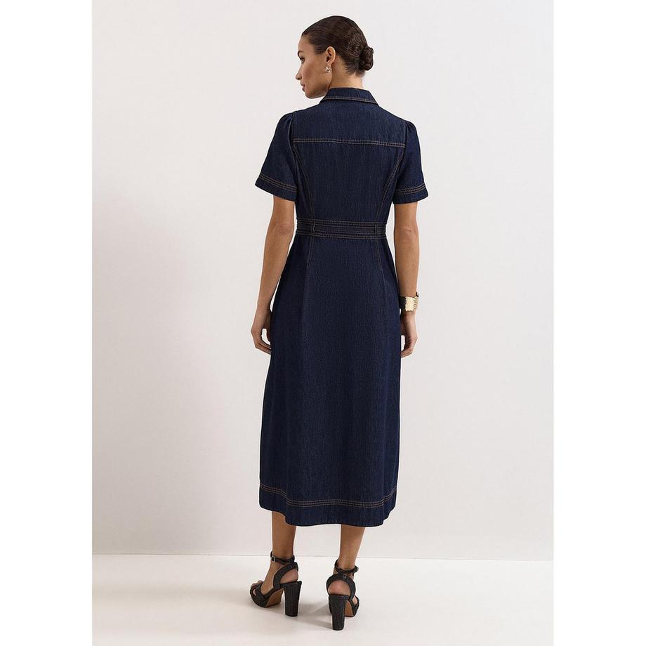 Phase Eight Lottie Abito Camicia Midi in Denim  