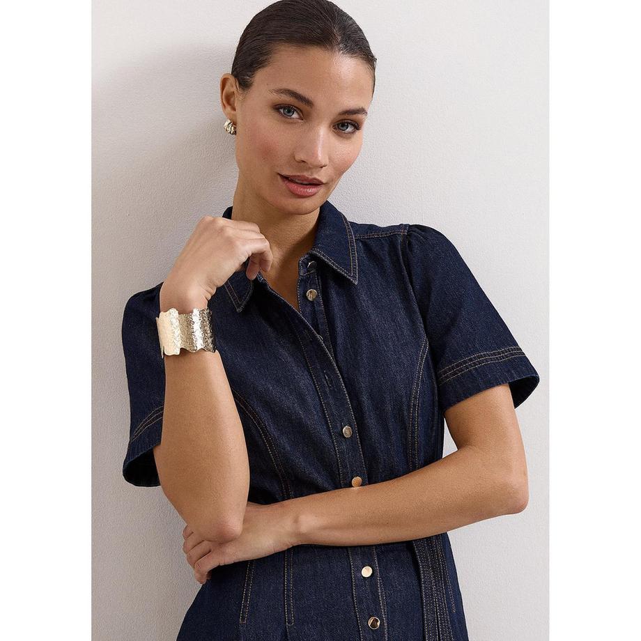 Phase Eight Lottie Abito Camicia Midi in Denim  