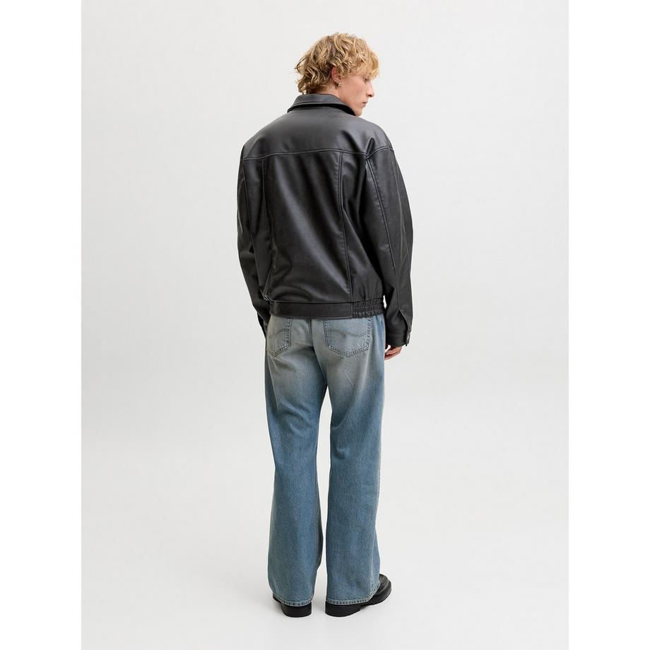 JACK & JONES Blouson nero con orlo elastico  
