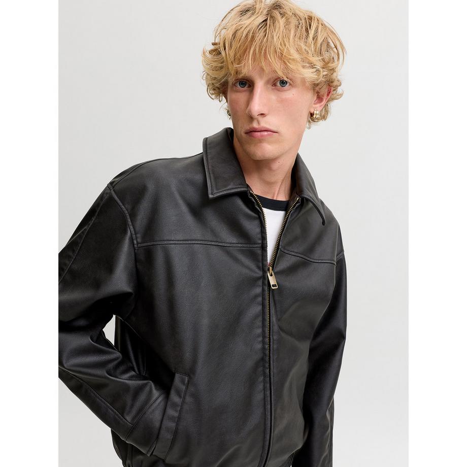 JACK & JONES Blouson nero con orlo elastico  