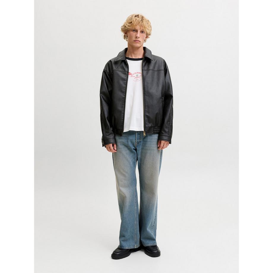 JACK & JONES Blouson nero con orlo elastico  