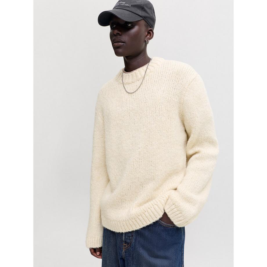 JACK & JONES Pull-over tricoté côtelé surdimensionné  