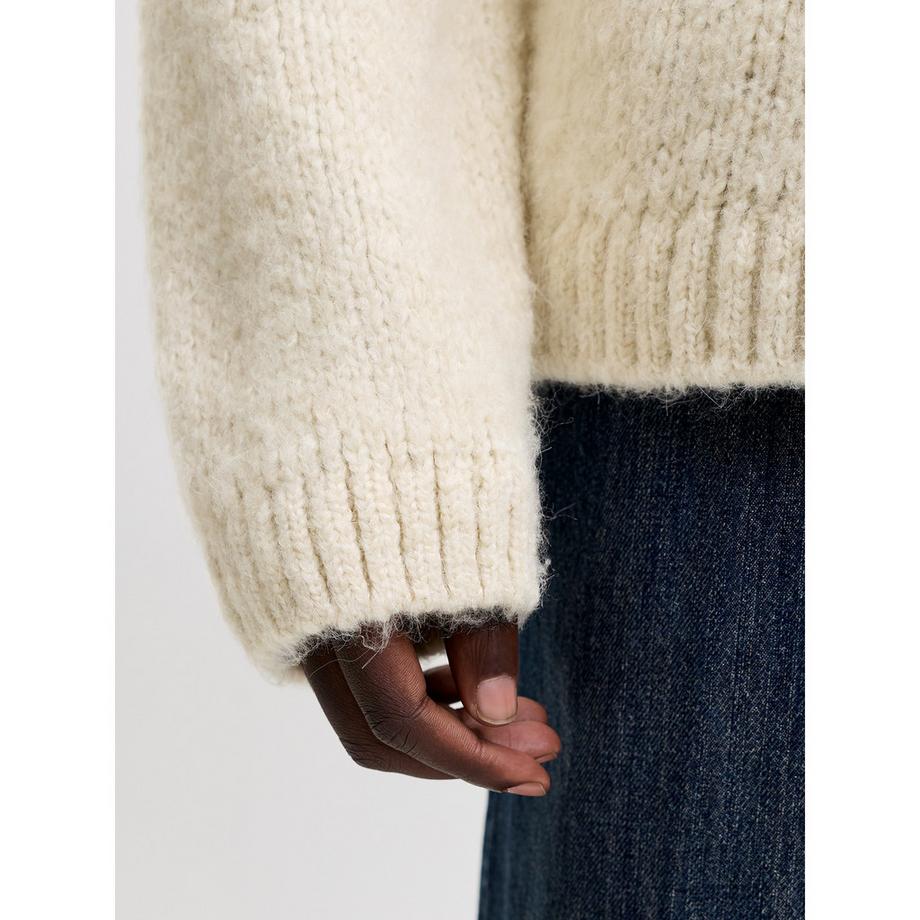 JACK & JONES Pull-over tricoté côtelé surdimensionné  