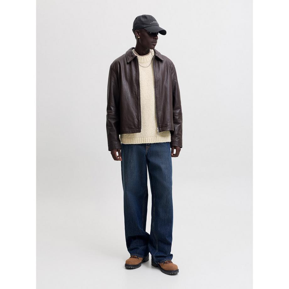 JACK & JONES Pull-over tricoté côtelé surdimensionné  