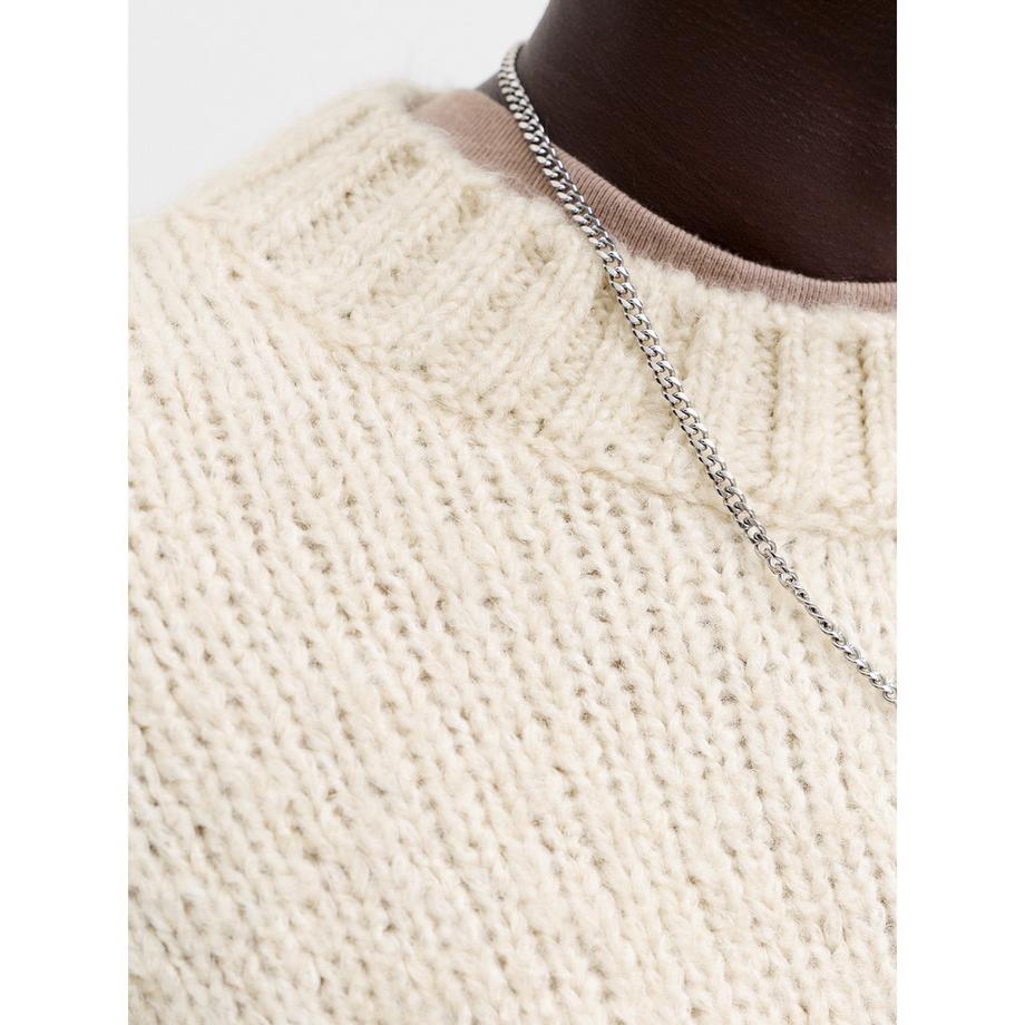 JACK & JONES Pull-over tricoté côtelé surdimensionné  