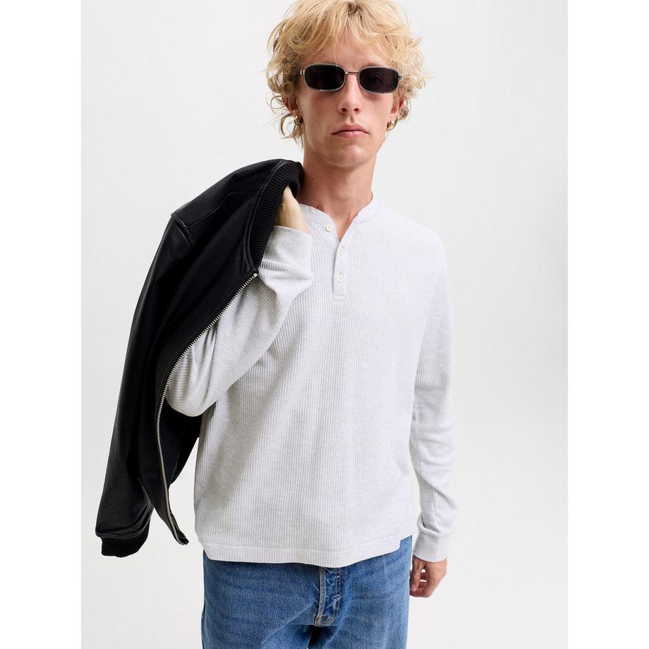 JACK & JONES T-shirt à manches longues Henley  