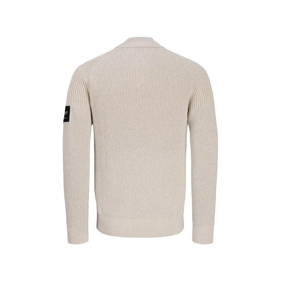 JACK & JONES Cardigan à Fermeture Éclair et Tricot Côtelé  