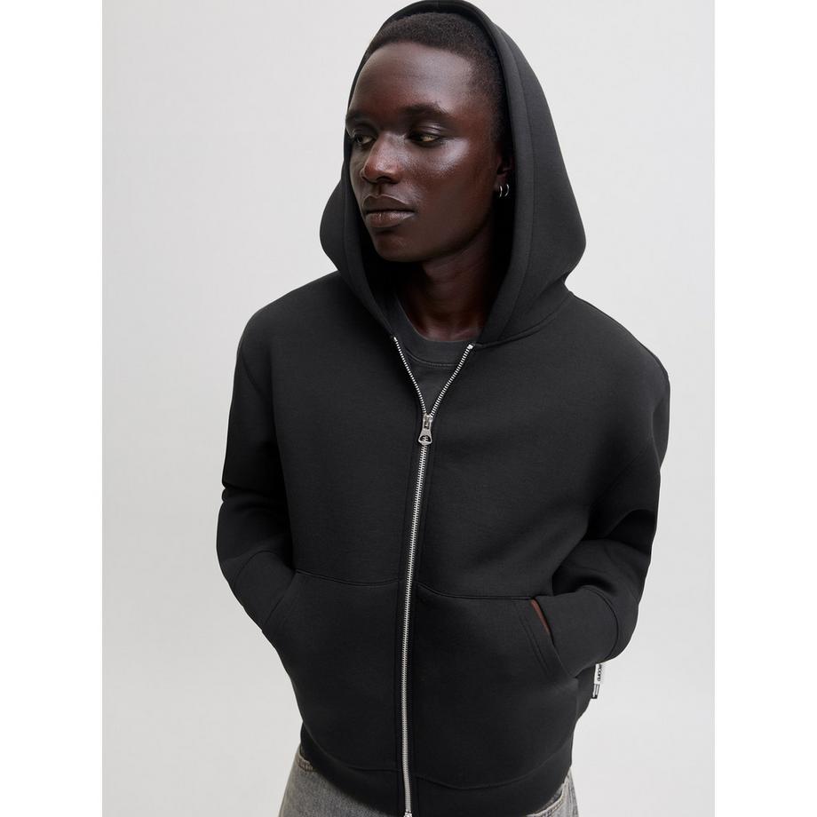 JACK & JONES Felpa con cappuccio chiusura lampo  