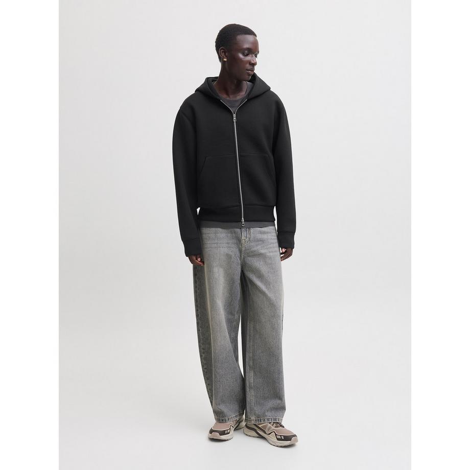 JACK & JONES Felpa con cappuccio chiusura lampo  
