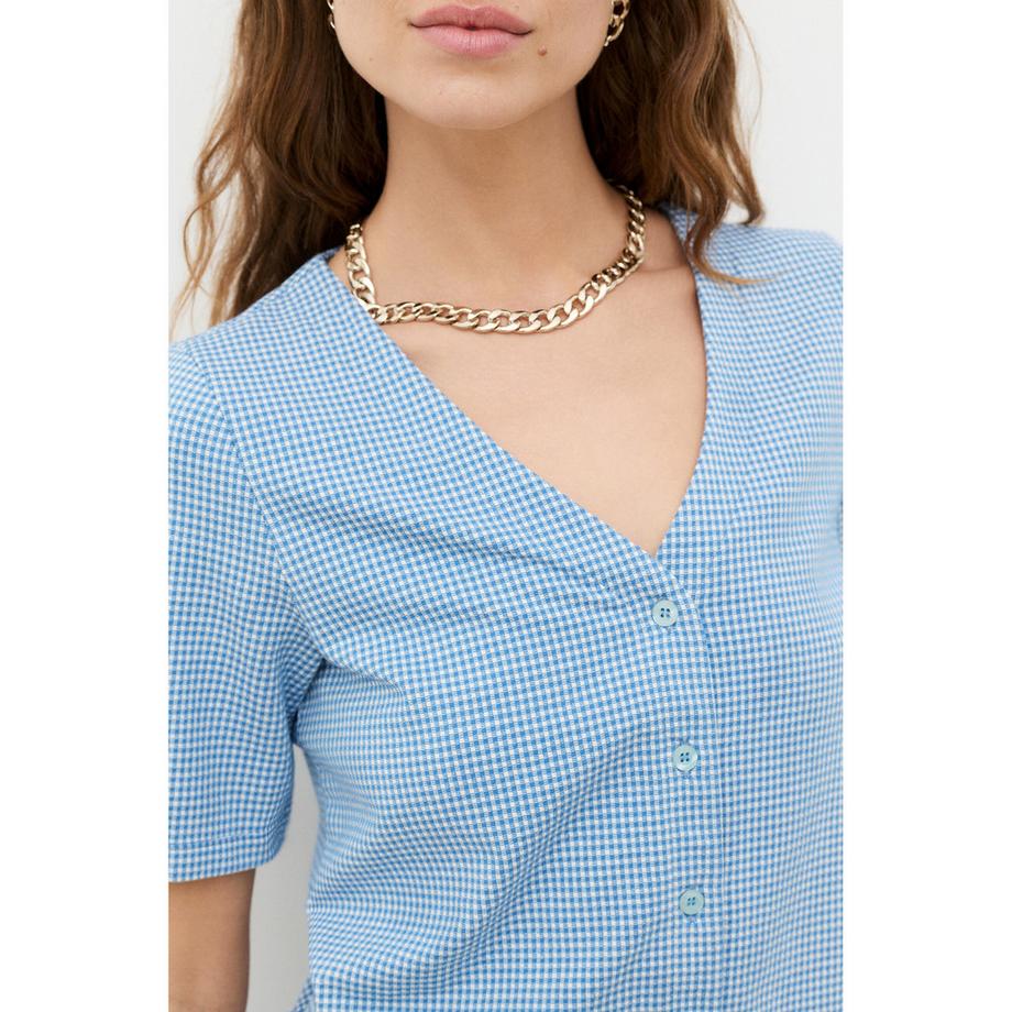 Caroll Gingham Kurzarm T-Shirt  