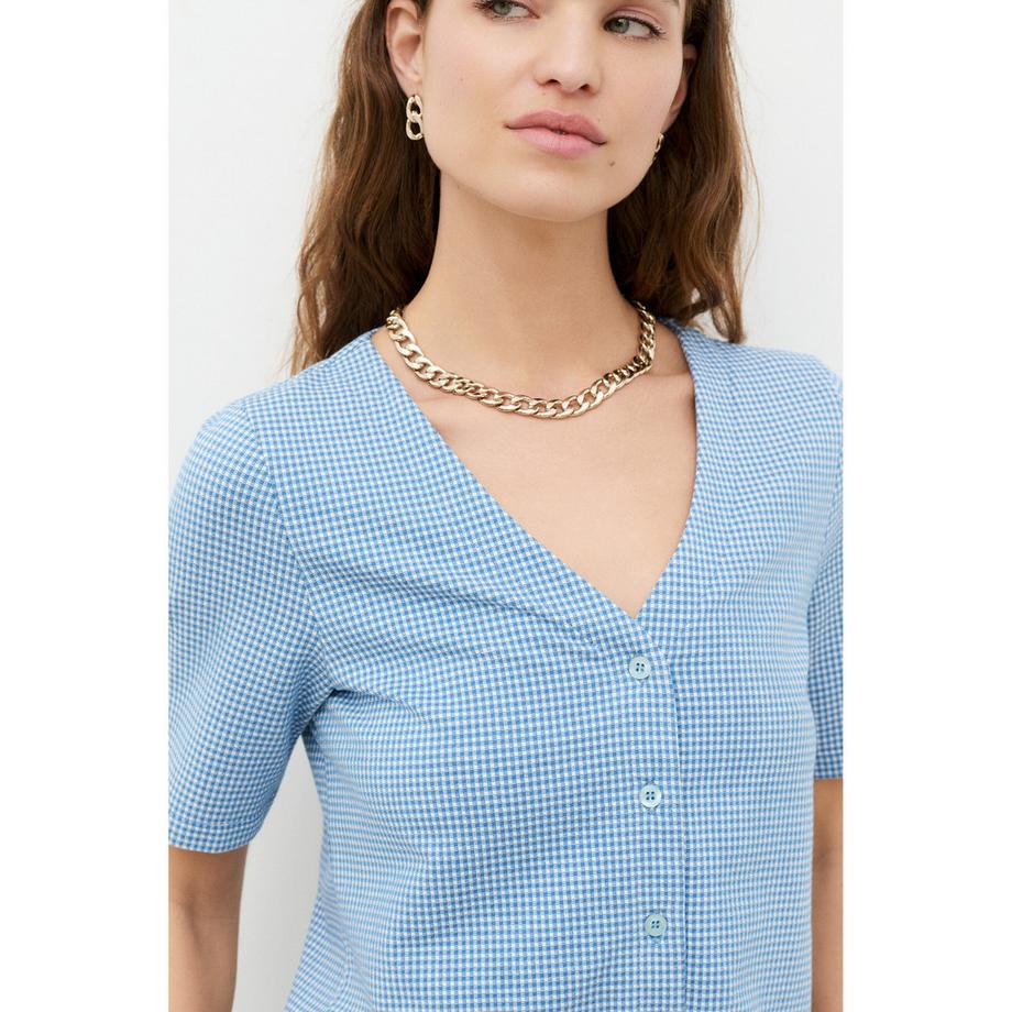 Caroll Gingham Kurzarm T-Shirt  
