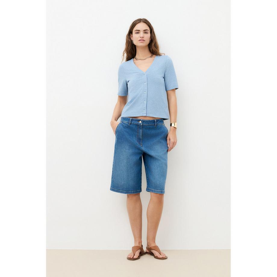 Caroll Gingham Kurzarm T-Shirt  