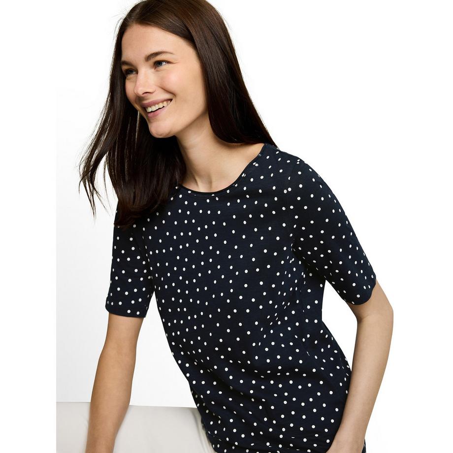 TOM TAILOR Kurzarm T-Shirt mit Tupfenmuster  