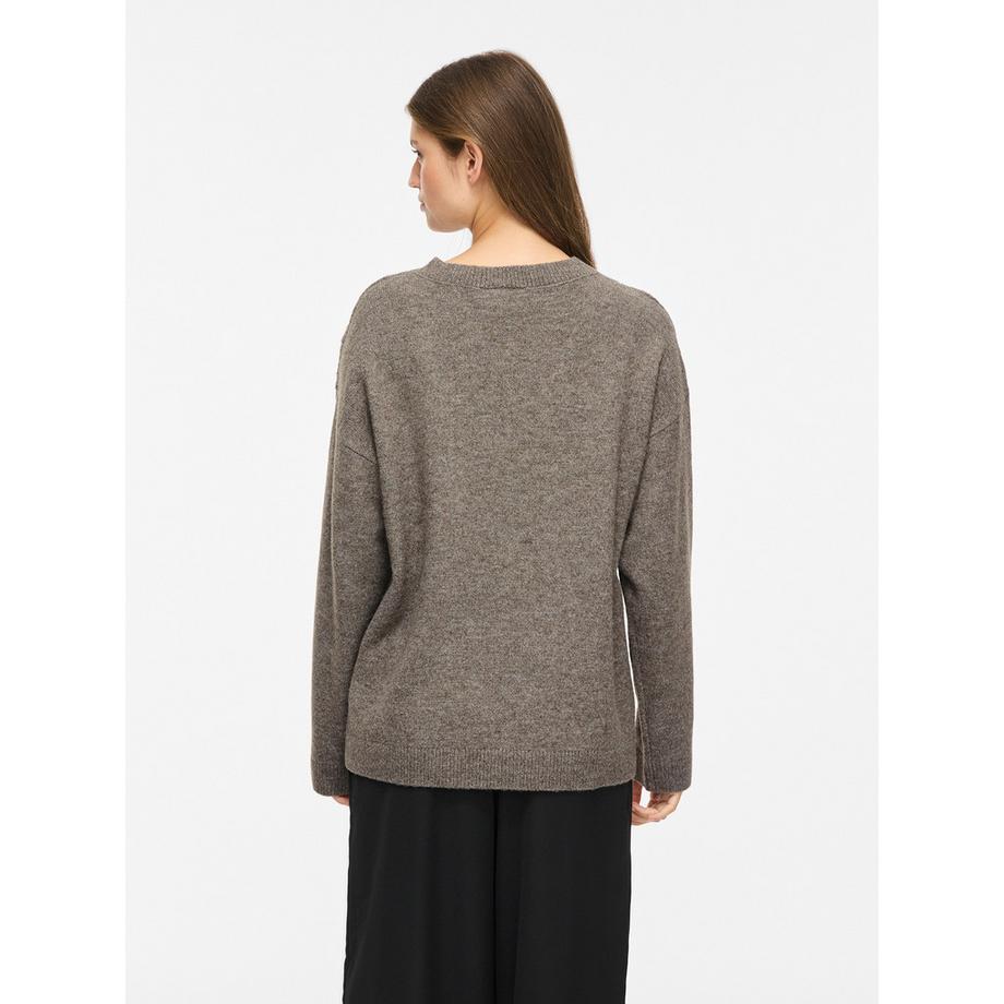 VILA VILIGA Strickpullover mit Zopfmuster  