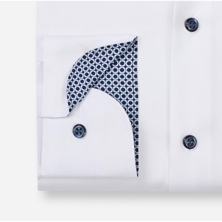 OLYMP Camicia taglio moderno con collo interno e polsini a motivo  
