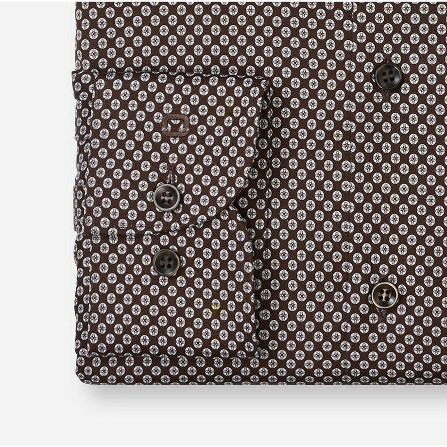 OLYMP Chemise ajustée à motif géométrique  