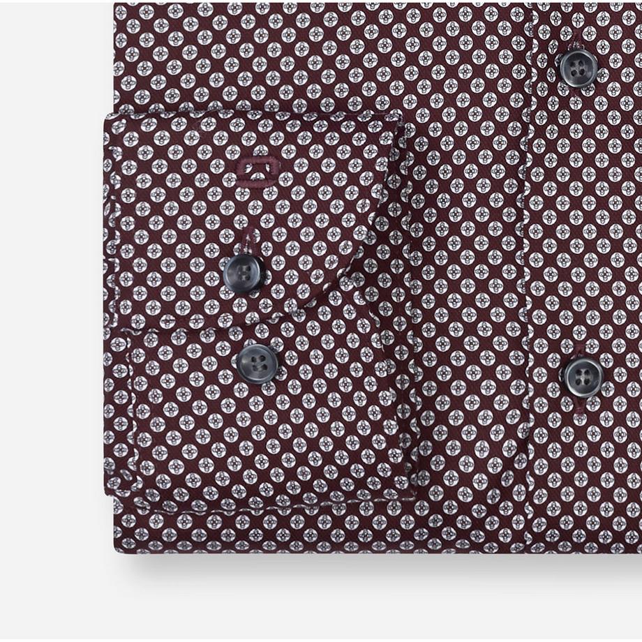 OLYMP Chemise ajustée à motif géométrique  