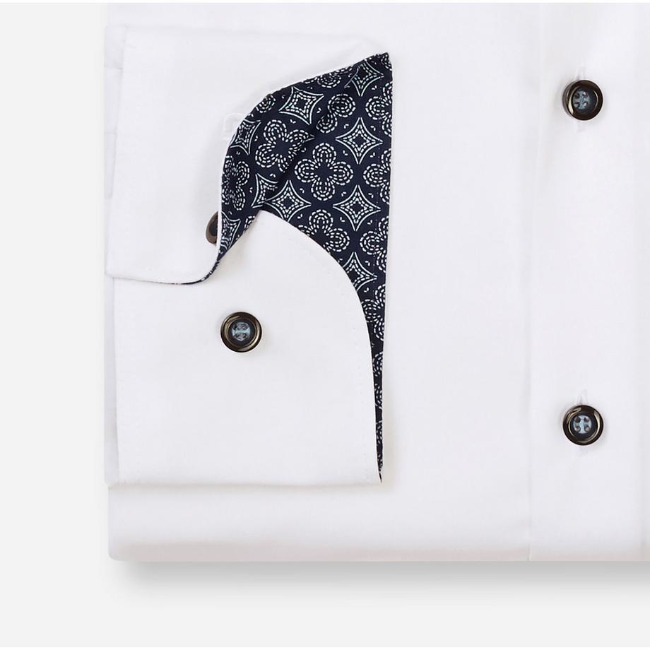 OLYMP Camicia con collo e polsini interni a motivo  