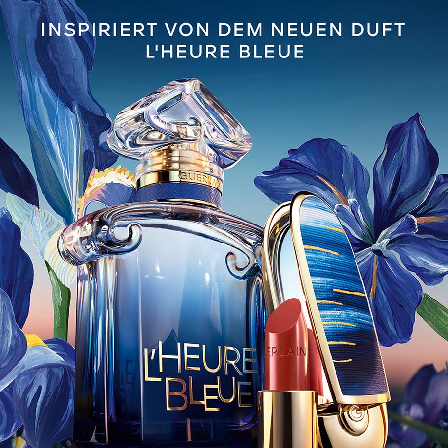 Guerlain  Rouge G L'Heure Bleue  Schmuckhülle mit Doppelspiegel - Limited Edition Der personalisierbare, ultra-pflegende Lippenstift 