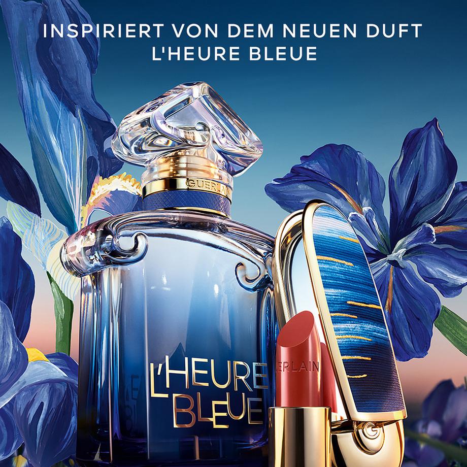 Guerlain  Rouge G L'Heure Bleue  Schmuckhülle mit Doppelspiegel - Limited Edition Der personalisierbare, ultra-pflegende Lippenstift 