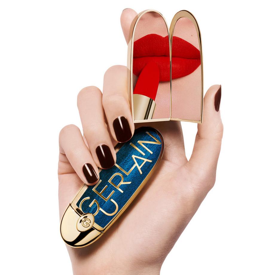 Guerlain  Rouge G L’Heure Bleue La cover gioiello con doppio specchio - Edizione Limitata Il rossetto ultra-care personalizzabile 