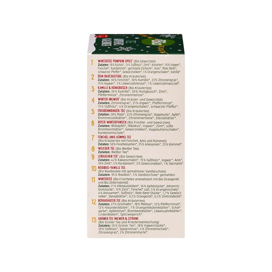 DM Bio  Calendrier de l’Avent 2026 Sélection de thés fins 