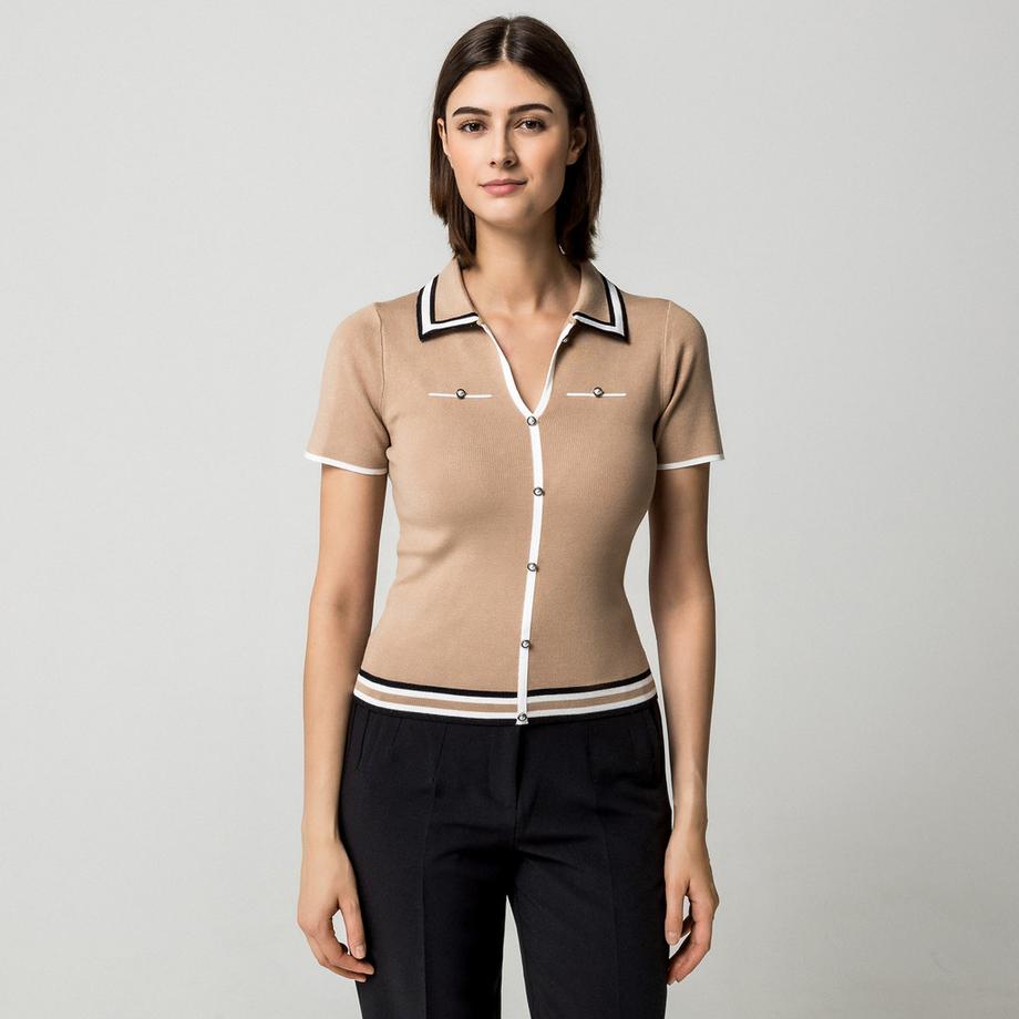 MORGAN Polo tricoté manches courtes  