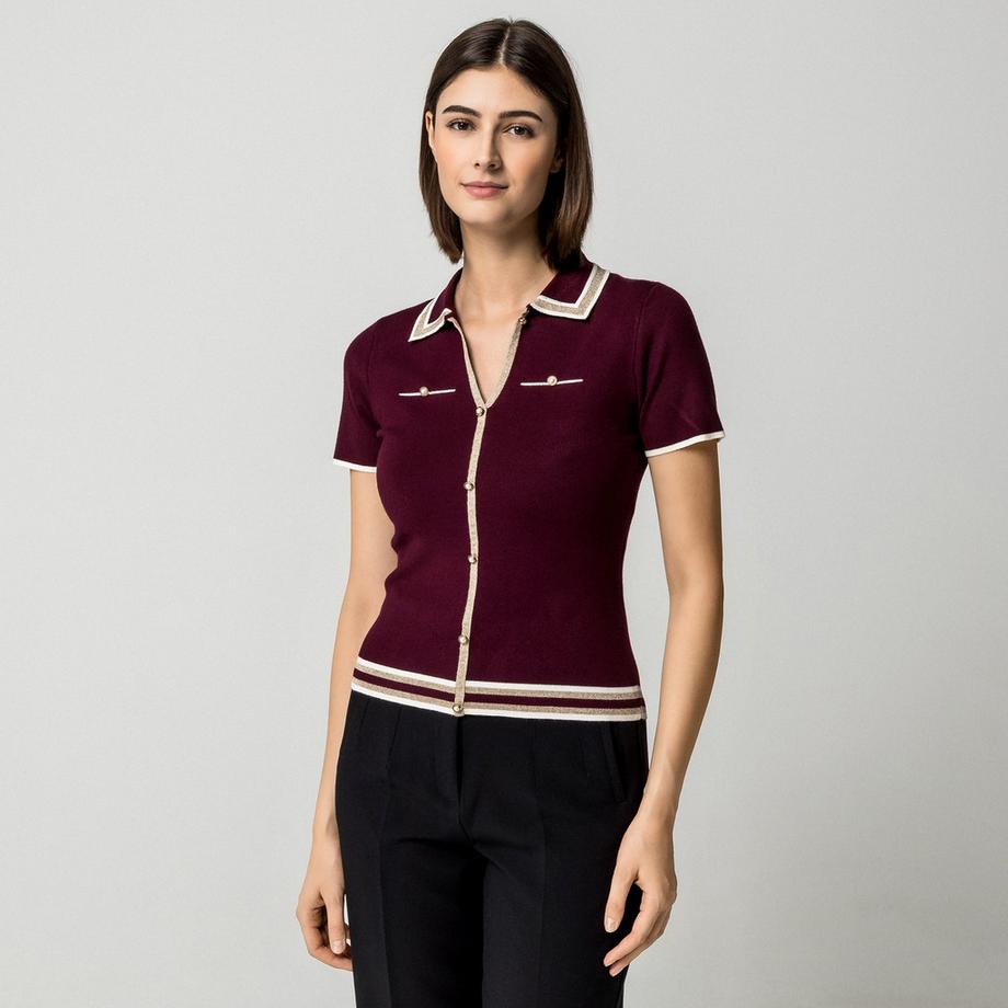 MORGAN Polo tricoté manches courtes  