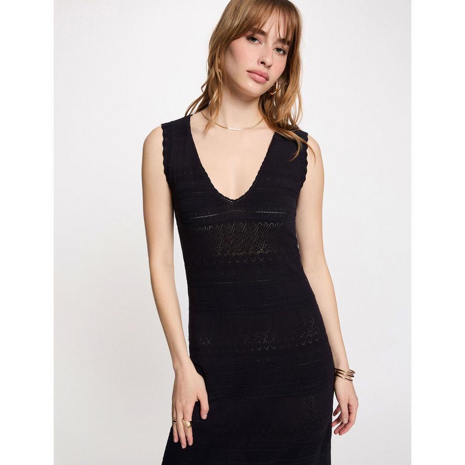 MORGAN Vestito in maglia senza maniche scollo a V  