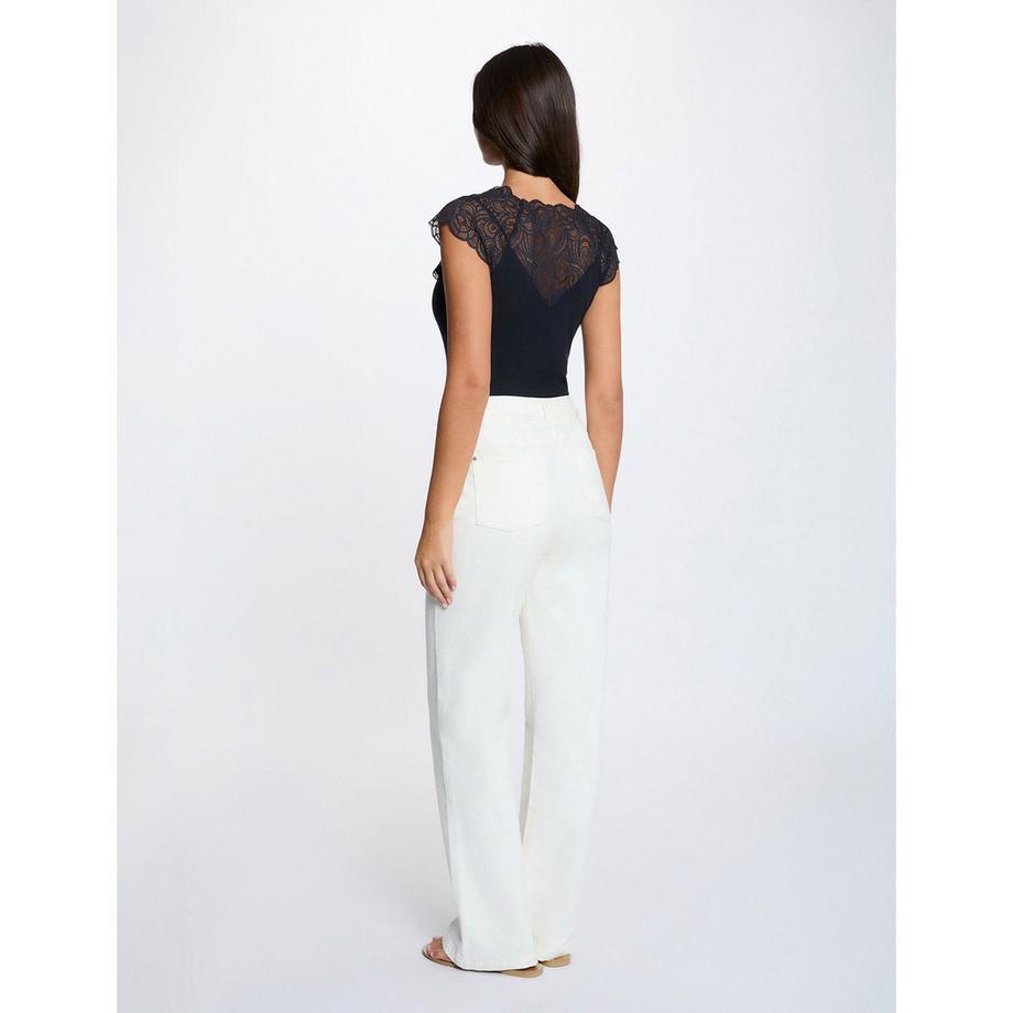 MORGAN T-Shirt Détail Dentelle  