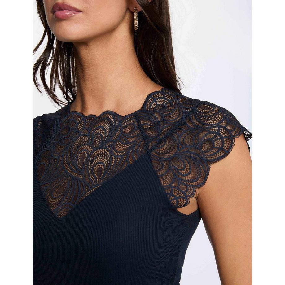 MORGAN T-Shirt Détail Dentelle  
