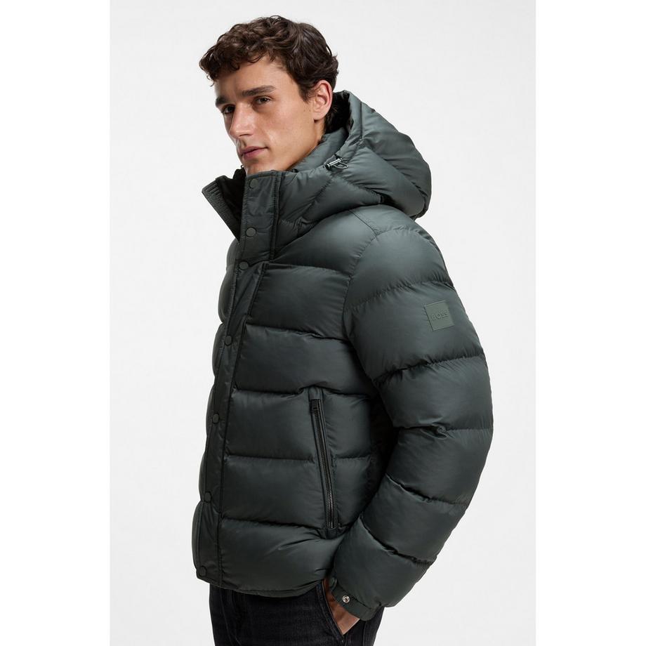 BOSS ORANGE Blouson avec capuche et fermeture à boutons  