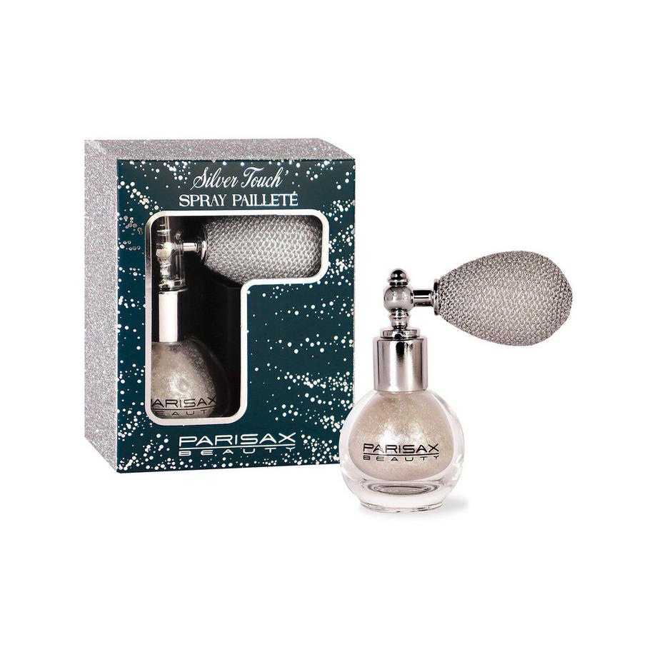 Silbernes Glitzerpuder-Spray – Silver Touch