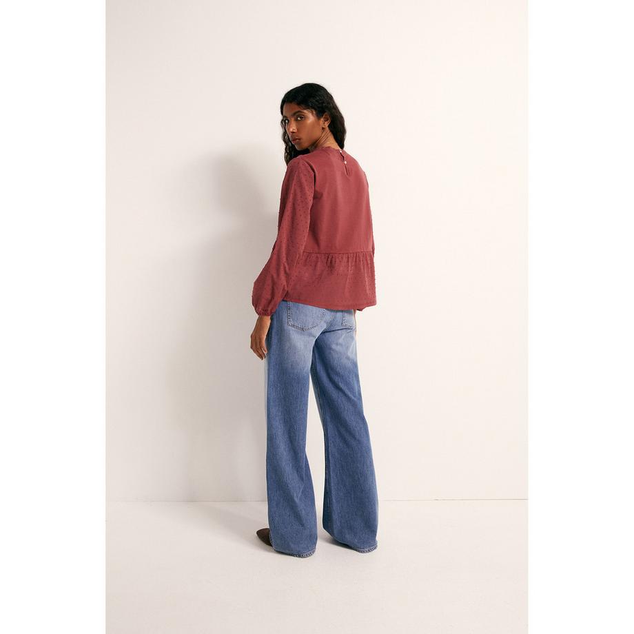 Sfera T-shirt à manches longues avec détails brodés  