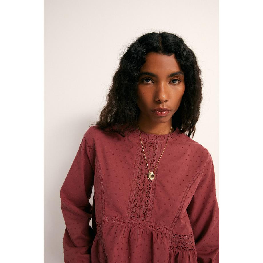 Sfera T-shirt à manches longues avec détails brodés  