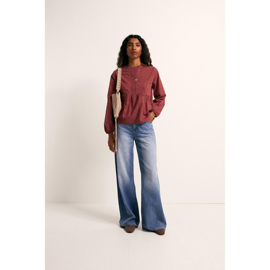 Sfera T-shirt à manches longues avec détails brodés  