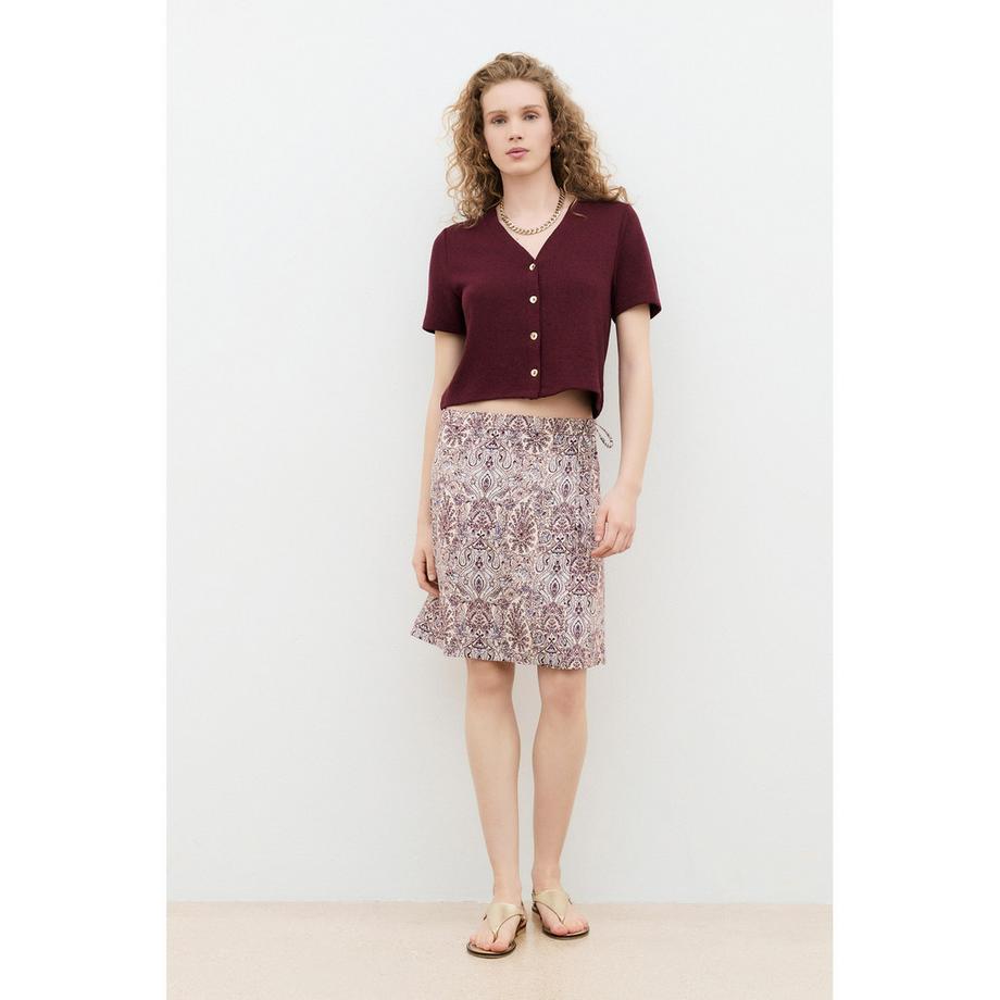 Caroll T-shirt à manches courtes et boutonnage  