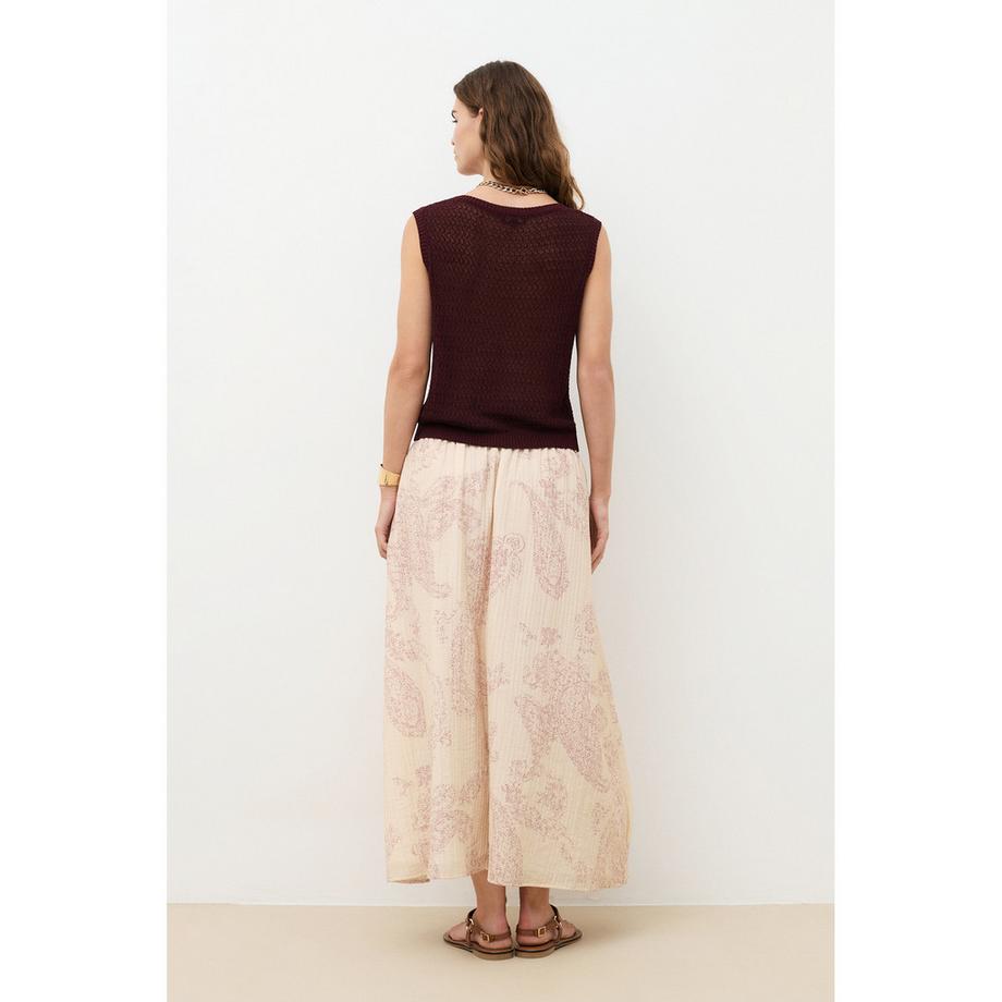 Caroll Pull sans manches en tricot  