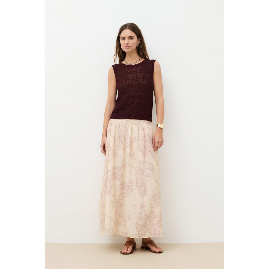 Caroll Pull sans manches en tricot  
