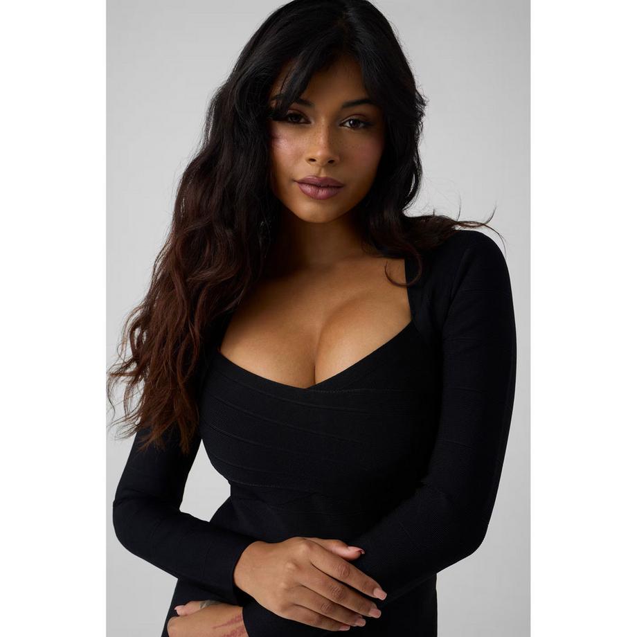 GUESS Vestito Bodycon a Maniche Lunghe  