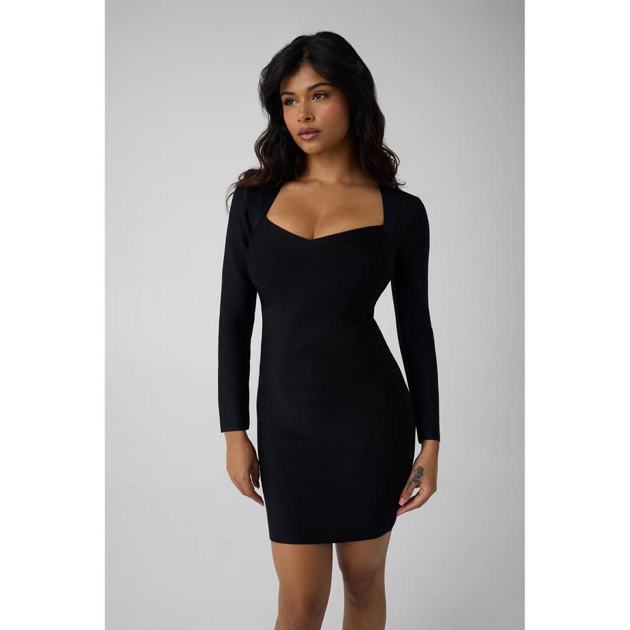 GUESS Vestito Bodycon a Maniche Lunghe  